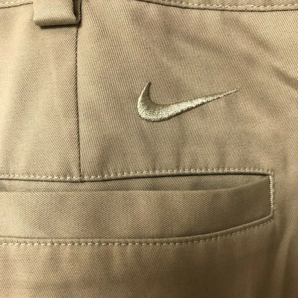Nike Golf Shorts Dri Fit Performance Wrinkle Stain Resistant Mens 35 Tan‎ 36